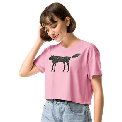 Wolf Of My Dreams design by Kirsten Blackburn on crop top