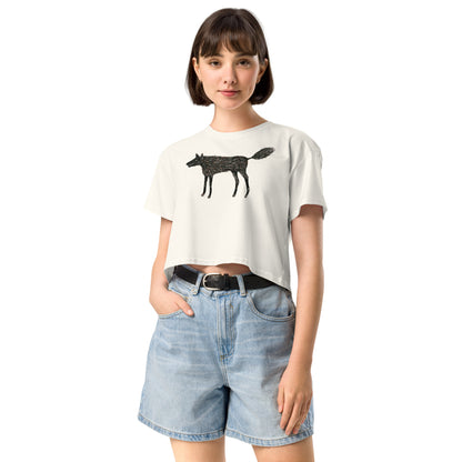 Wolf Of My Dreams design by Kirsten Blackburn on crop top