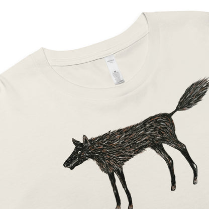 Wolf Of My Dreams design by Kirsten Blackburn on crop top