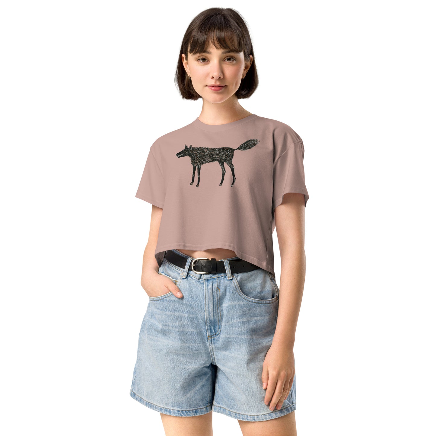Wolf Of My Dreams design by Kirsten Blackburn on crop top
