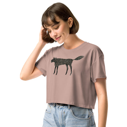 Wolf Of My Dreams design by Kirsten Blackburn on crop top