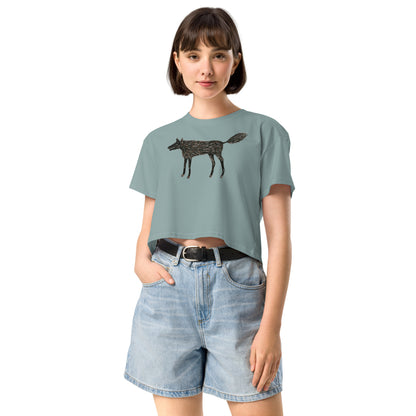 Wolf Of My Dreams design by Kirsten Blackburn on crop top