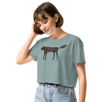 Wolf Of My Dreams design by Kirsten Blackburn on crop top