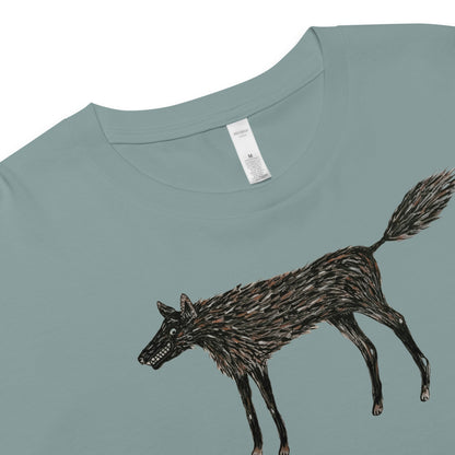 Wolf Of My Dreams design by Kirsten Blackburn on crop top