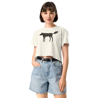 Wolf Of My Dreams design by Kirsten Blackburn on crop top