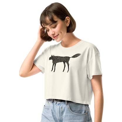 Wolf Of My Dreams design by Kirsten Blackburn on crop top