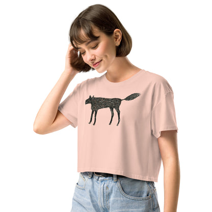 Wolf Of My Dreams design by Kirsten Blackburn on crop top