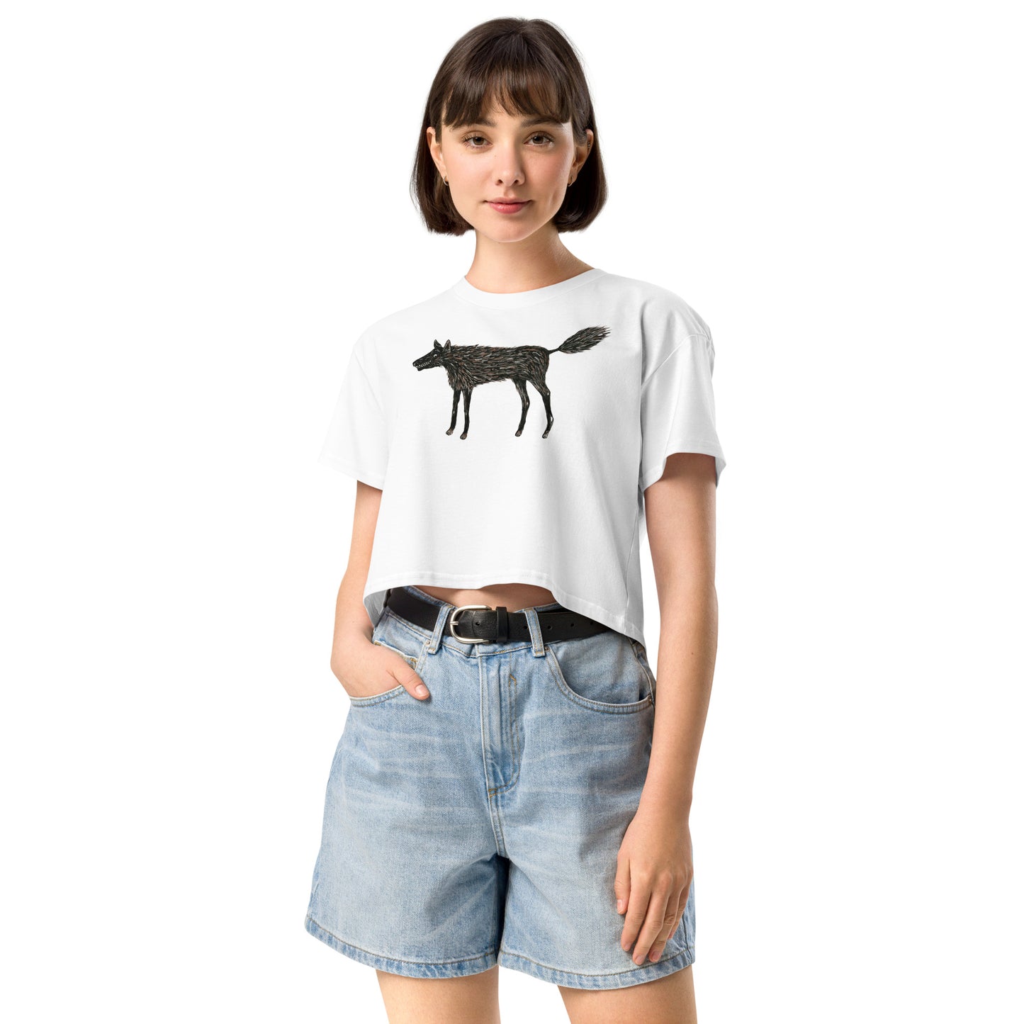 Wolf Of My Dreams design by Kirsten Blackburn on crop top