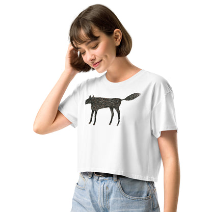 Wolf Of My Dreams design by Kirsten Blackburn on crop top