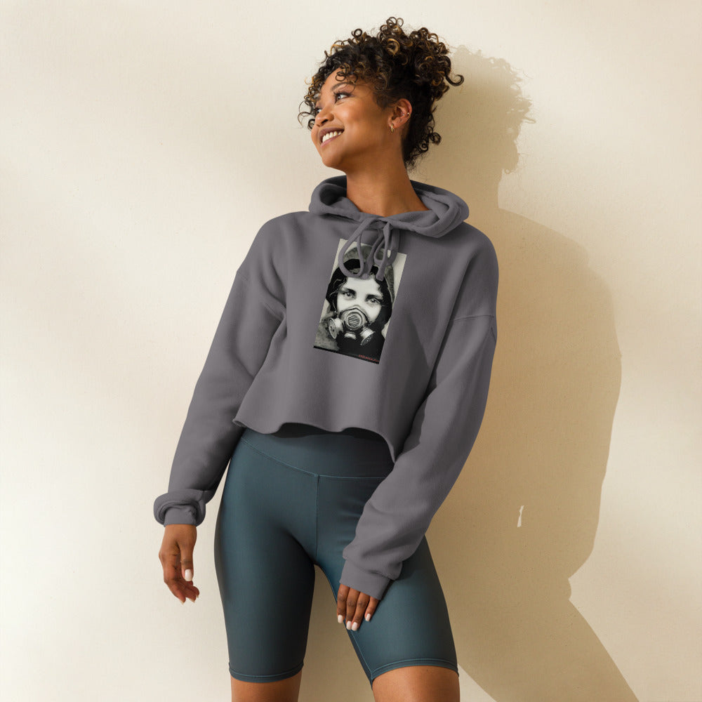 Inhale Exile design by Kirsten Blackburn on crop hoodie